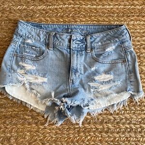 American Eagle distress hi-rise festival shortie NWOT